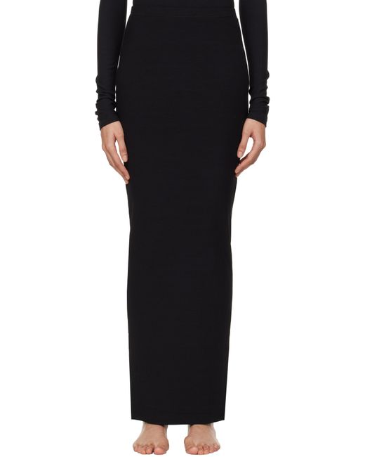 Skims Black Soft Lounge Long Maxi Skirt