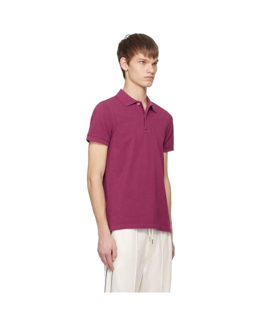 Tom Ford Pink Tennis Polo for men