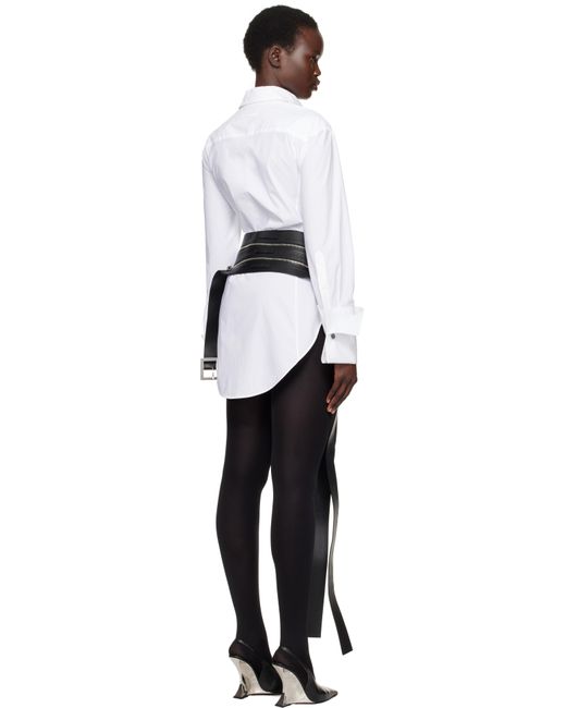 Jean Paul Gaultier ホワイト The Print シャツ Black