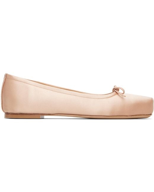 Aeyde Black Gabriella Satin Ballerina Flats