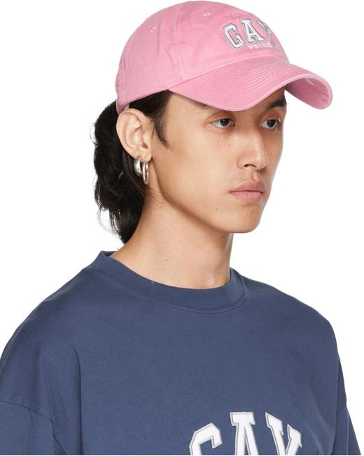 Balenciaga Cotton 'pride' Cap in Pink for Men - Lyst