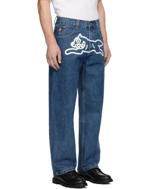 ICECREAM Blue Running Dog Double Scoop Jeans for men