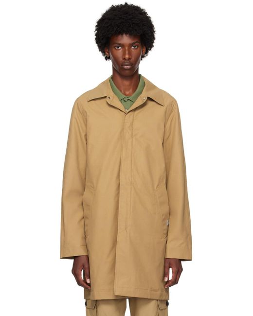 Paul Smith Natural Tan Spread Collar Coat for men