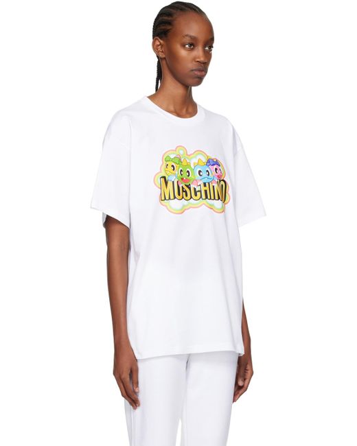 Moschino Multicolor White Puzzle Bobble T-shirt