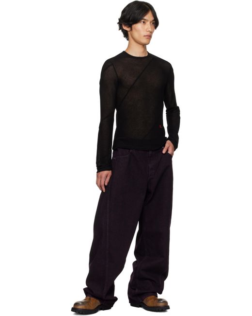 Eckhaus Latta Black Bend Jeans for men