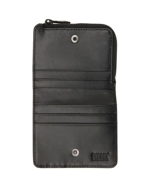 DIESEL Black Holi-d Bi Fold Zip L Walle for men