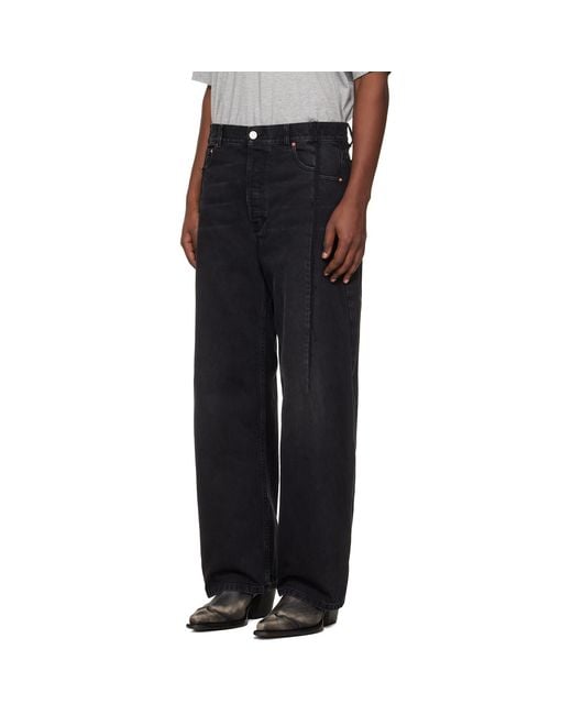Vetements Black Cut Jeans for men