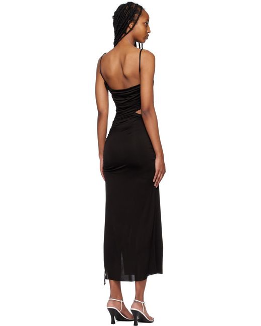 Robe Longue Asymétrique Ariel Noire Bec & Bridge en coloris Black