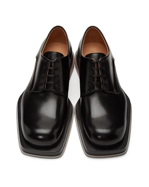 Bottega Veneta Black Square Toe Derbys for Men | Lyst UK