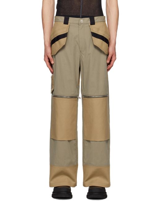 Dion Lee Natural Taupe Straight-leg Cargo Pants for men