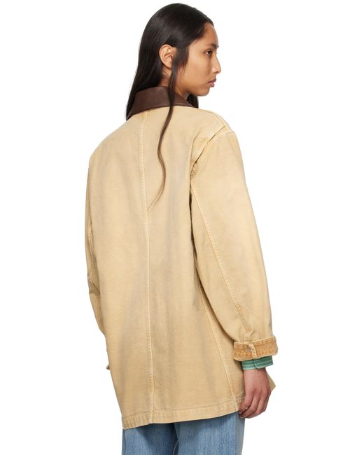 Auralee ベージュ オーガニックコットン ダック ジャケット Natural