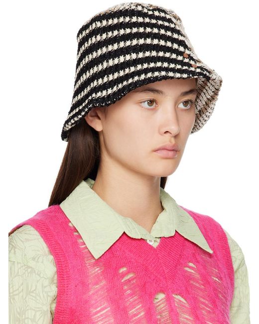 ANDERSSON BELL Multicolor Contrast Knit Bucket Hat