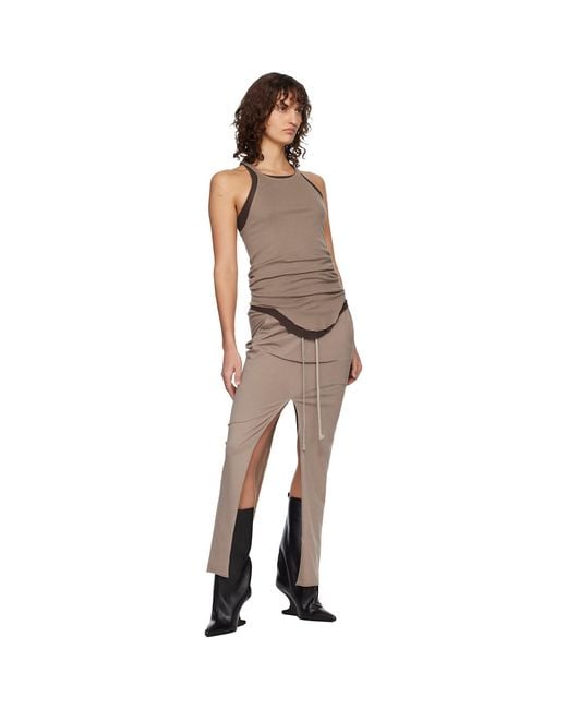 Rick Owens Multicolor Temple Pull On Sliced Pillar Maxi Skirt