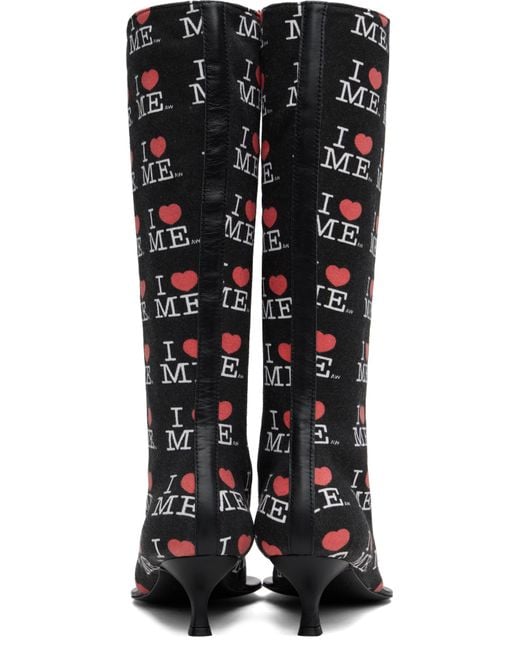 【関税込み】Ashley Williams ブラック I Heart Me ヒール Ashley Williams: Black 'I Heart Me' Heels | SSENSE