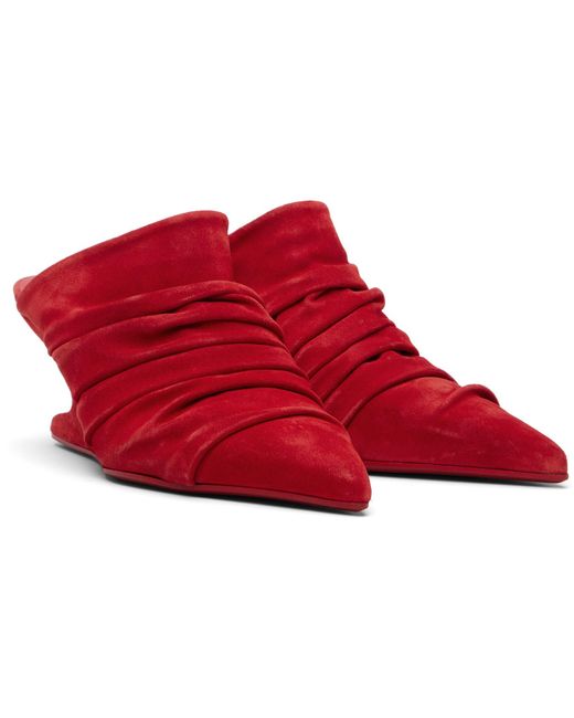 Rick Owens Red Temple Cantilever 6 Sharp Sabot Heels