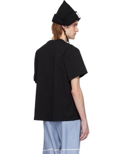 メンズ Charles Jeffrey ブラック ロゴ Tシャツ Black