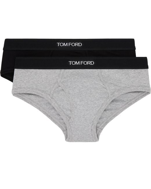 Tom Ford Black Two-Pack & Cotton Briefs for men