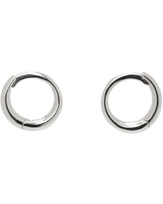 Petites boucles d'oreilles à anneau nouveau argentées Sophie Buhai en coloris Black