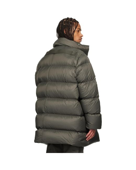 Rick Owens Black Khaki Concordians Turtle Down Coat for men
