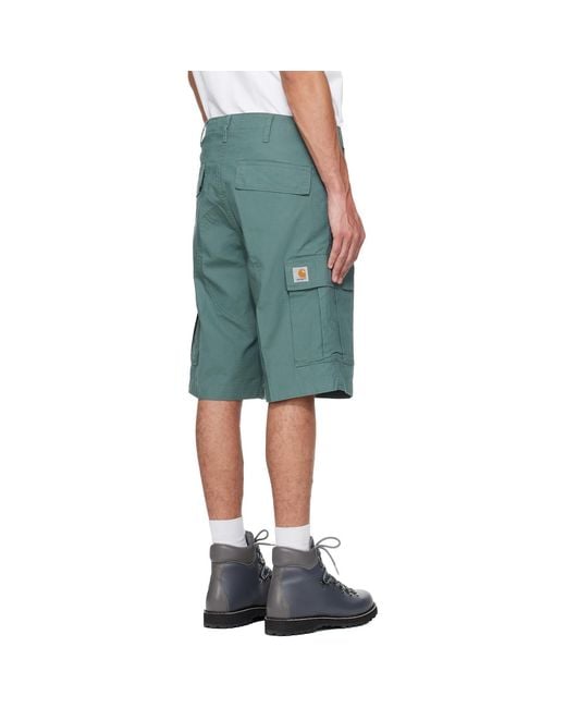 Carhartt Green Regular Cargo Shorts for men