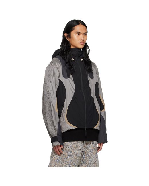 Kusikohc Black Paneled Jacket for men