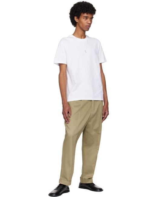 AMI White Cotton Ami De Coeur T-Shirt for men