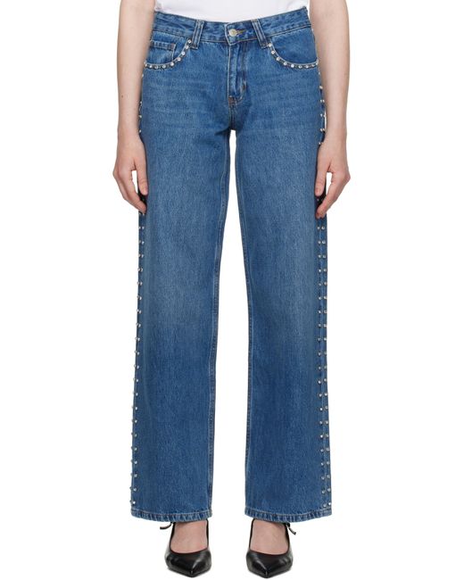 Sandy Liang Blue Updo Jeans