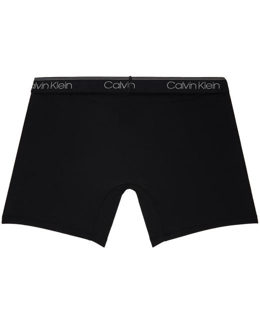 Ensemble de trois boxers noirs Calvin Klein pour homme en coloris Black