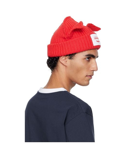 Charles Jeffrey Blue Chunky Ears Beanie for men