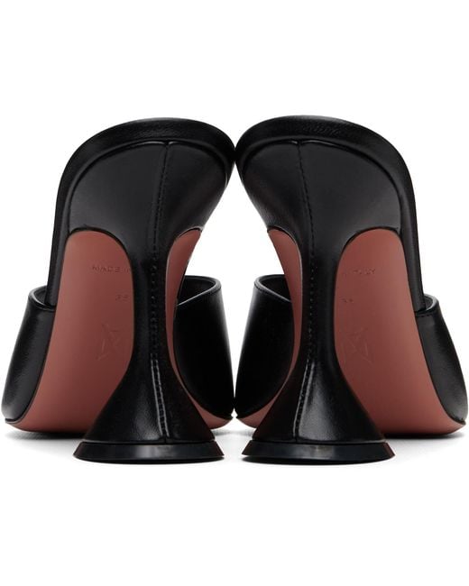 AMINA MUADDI Black Lupita Slipper 95 Heeled Sandals