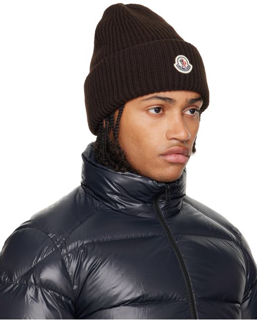 Moncler Black Wool & Cashmere Beanie for men