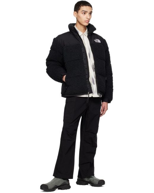 The North Face Black High Pile Nuptse Puffer Jacket for men