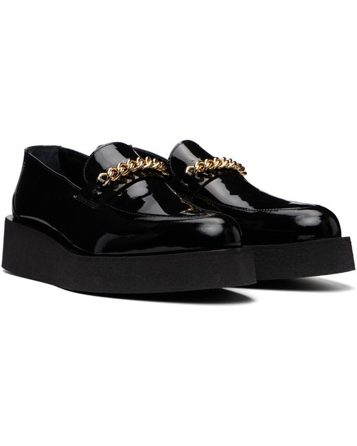 Ernest W. Baker Black Chain Creeper Loafers for men