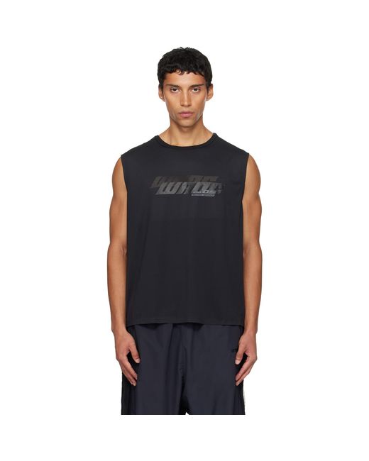 Alexander Wang Black Graphic Logo Muscle Tank Top for men