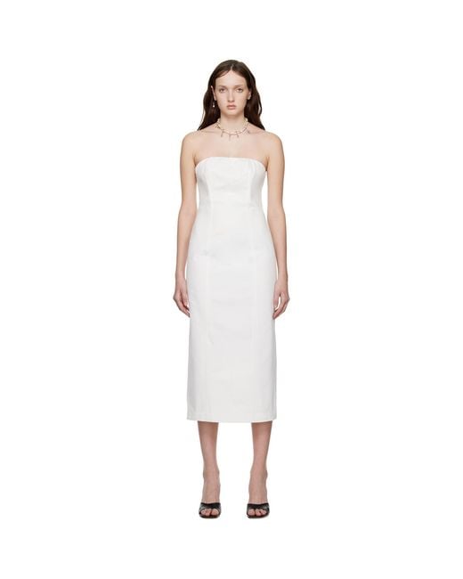 Staud Black Daniela Midi Dress