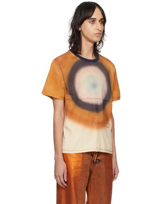 Eckhaus Latta Orange Lapped T-shirt for men