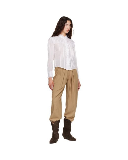 Isabel Marant Natural Tan Celia Trousers