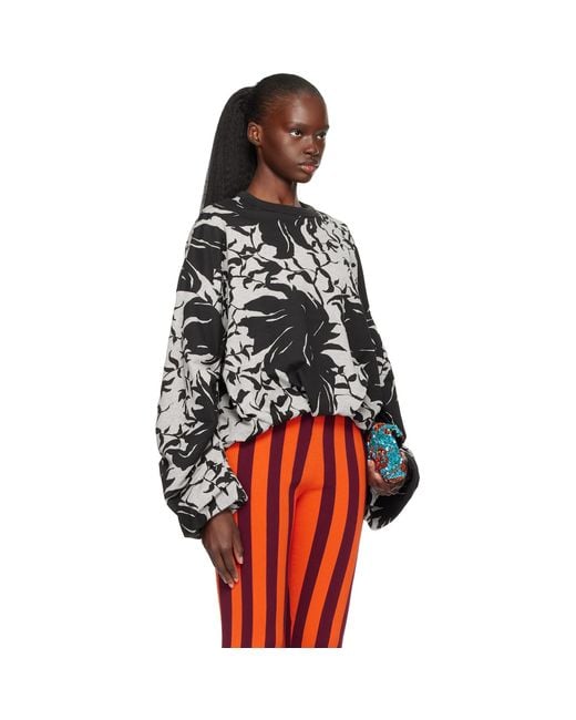 Dries Van Noten Red Draped Sweatshirt