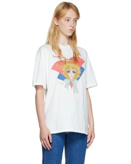 Pushbutton White Ssense Exclusive Soulful Crying Girl T-shirt