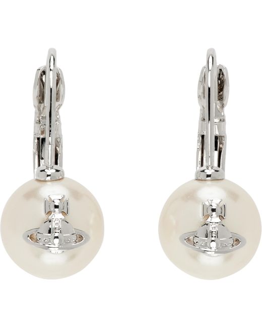 Vivienne Westwood シルバー Gia ドロップピアス White