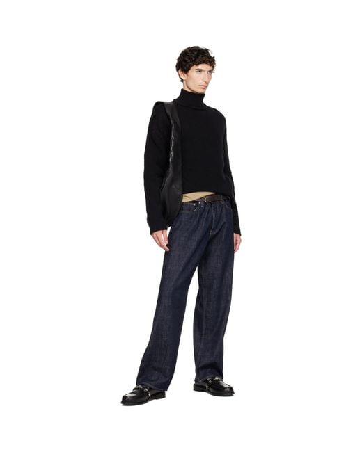 Ssstein Black Pinned Buckle Classic Leather Belt for men