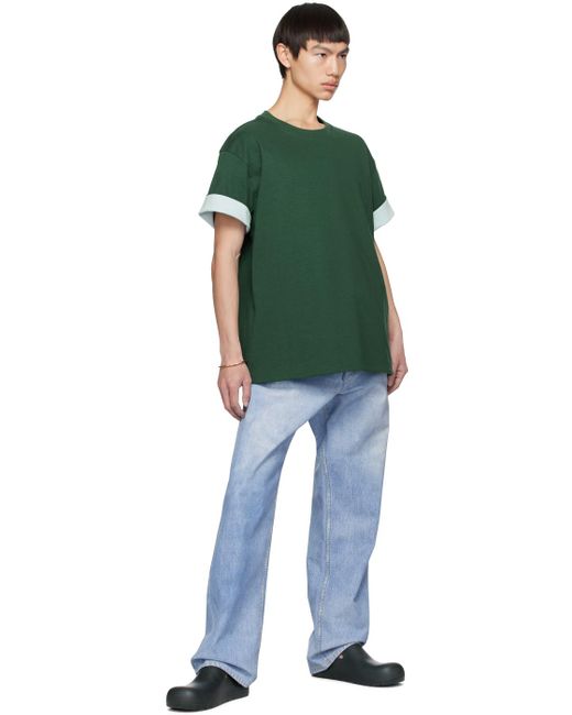 Bottega Veneta Green Double Layer T-shirt for men