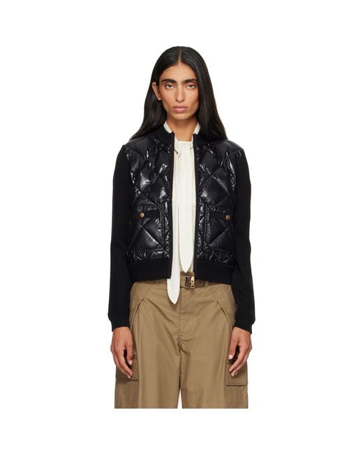 Moncler Black Cotton Padded Down Jacket