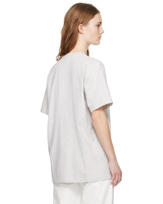 Totême  White Toteme Gray Straight T-shirt