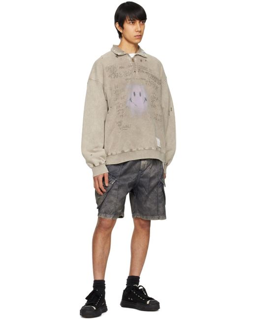 Maison Mihara Yasuhiro Natural Miharayasuhiro Bleached Sweatshirt for men