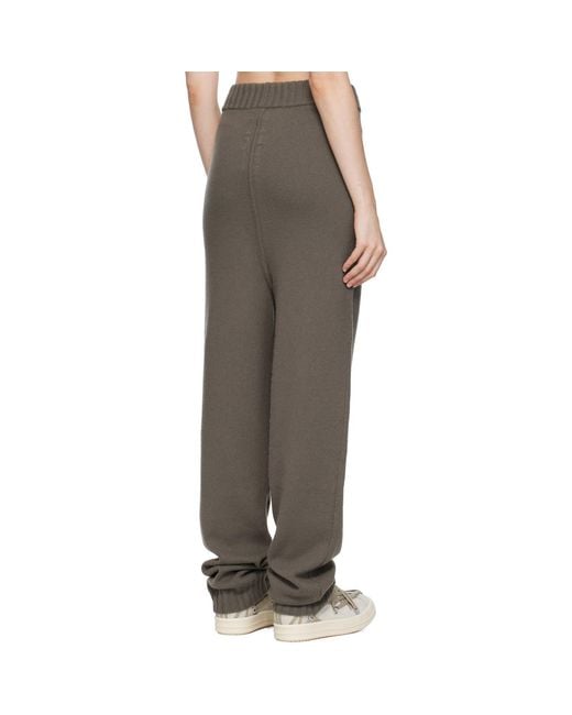 Rick Owens Black Concordians Rasato Cashmere Knit Lounge Pants