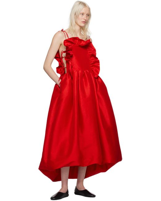 Kika Vargas Red Ssense Exclusive Ramya Maxi Dress