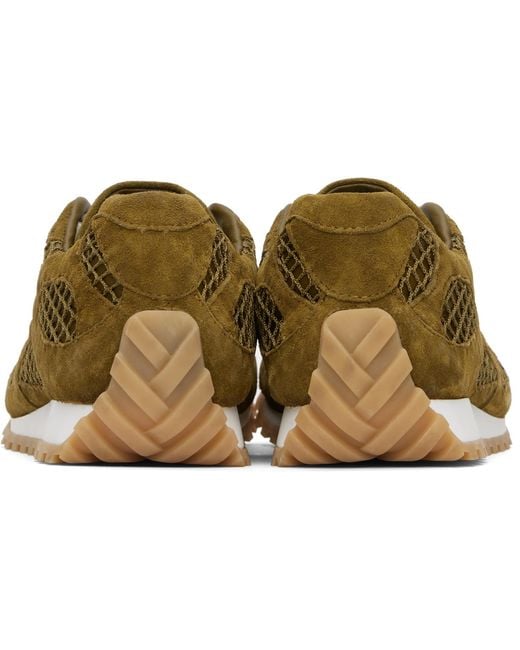 Bottega Veneta Black Khaki Orbit Sneakers for men