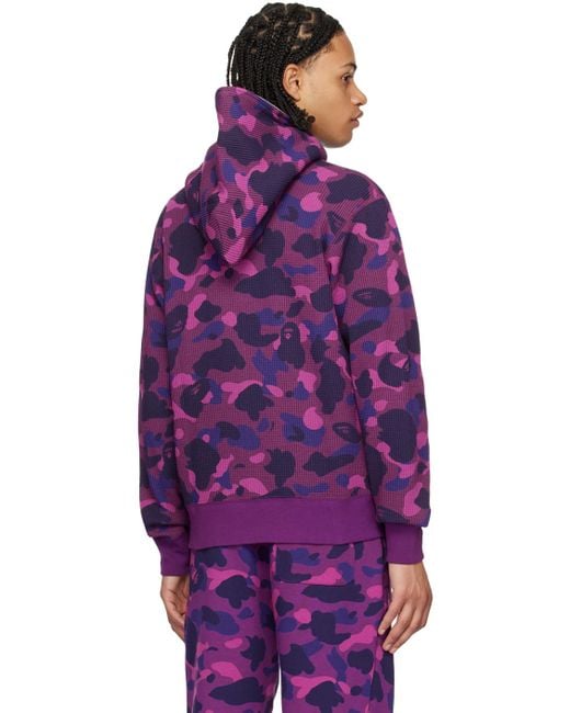 A Bathing Ape Color Camo Hoodie in Purple for Men | Lyst UK