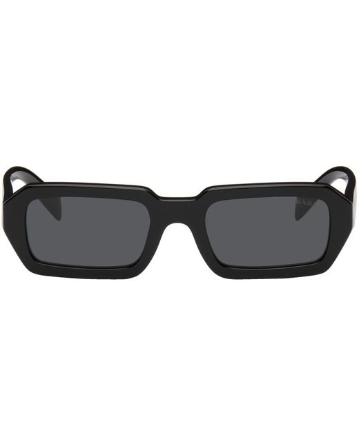 Prada Black Rectangular Sunglasses for men